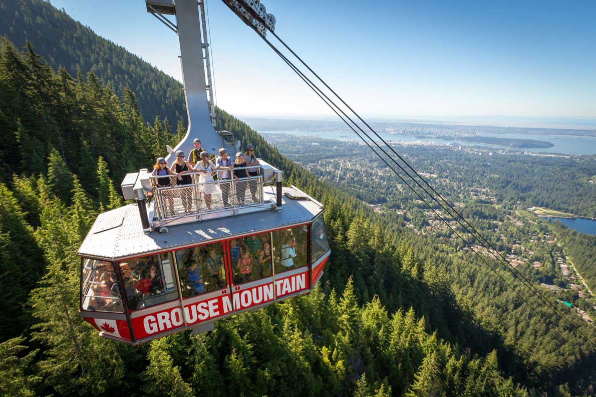 Skyride Surf Adventure gondola at Grouse Mountain