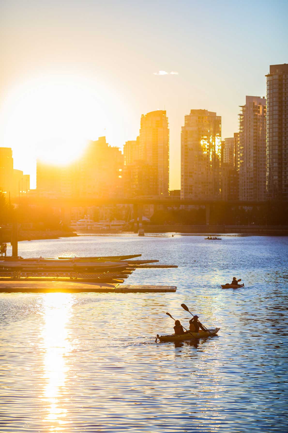 Kayakers in False Creek